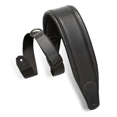 Abbildung von Levy&#039;s MRHGP BLK Gitarrengurt Right Height Garment Leather Padded 3&quot; Black