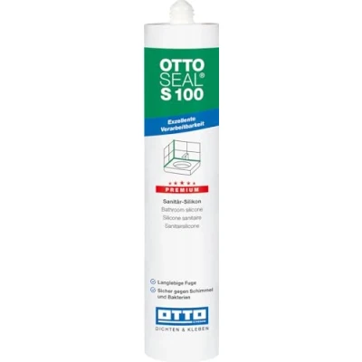 Abbildung von OTTO Chemie Silikon Ottoseal S100 Premium Sanitär 300ml, Silikon, gebrauchsfertig, Exzellente Verarbeitbarkeit, für innen und außen, ideal zum Abdichten