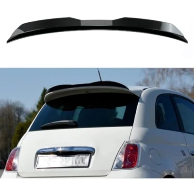 Abbildung von Auto Heckspoiler für FIAT 500 Abarth MK1 Facelift 2016 2023,Hinten Spoiler Spoilerlippe Performance Tuning Lippe Wing Styling Modification Zubehör
