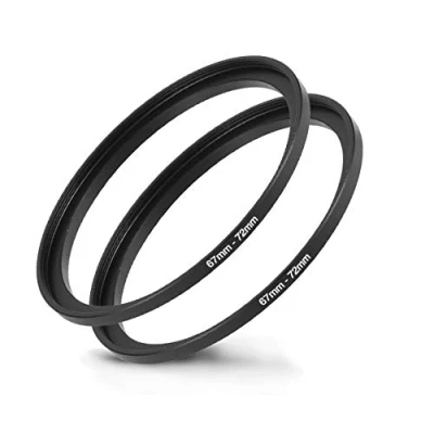 Abbildung von FANZR Step Up Ring für Kameralinse, 67 mm bis 72 Filter, Adapterring Objektiv, Premium Aluminium, 2 Stück