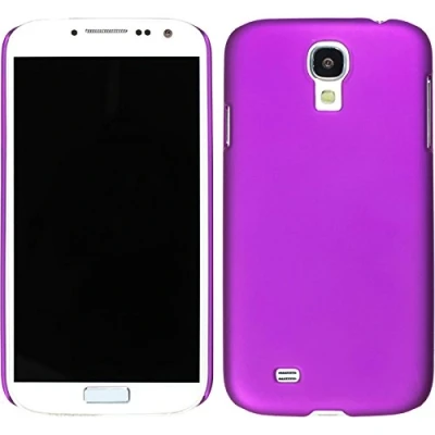 Abbildung von PhoneNatic case kompatibel mit Samsung Galaxy S4 Hülle lila gummiert Hard + 2 Schutzfolien