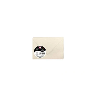 Abbildung von Clairefontaine 54040C Packung mit 20 Umschläge Pollen, 7,5x10cm, 120g, Elfenbein Perlmutt, ideal für Ihre Einladungen und Korrespondenz, 1 Pack