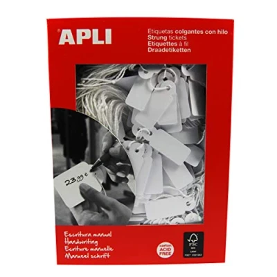Abbildung von APLI 386 Hängende Etiketten, weiß, 13 x 34 mm, 1000 u.
