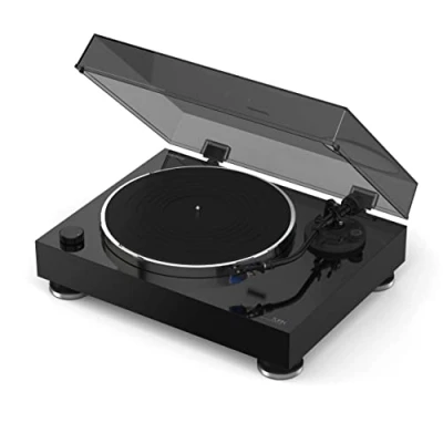 Abbildung von Reloop Turn X Premium HiFi Plattenspieler inkl. Ortofon 2M Blue Tonabnehmer, Super High Torque Direktantrieb, präzise Rotationssteuerung, 3 Geschwindigkeiten, CNC gefräster Aluminium Druckgussteller
