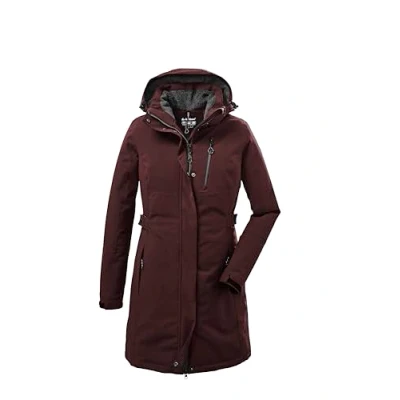Abbildung von killtec Damen Funktionsparka/Parka mit abzippbarer Kapuze KOW 165 WMN PRK, dunkelweinrot, 50, 37726 000