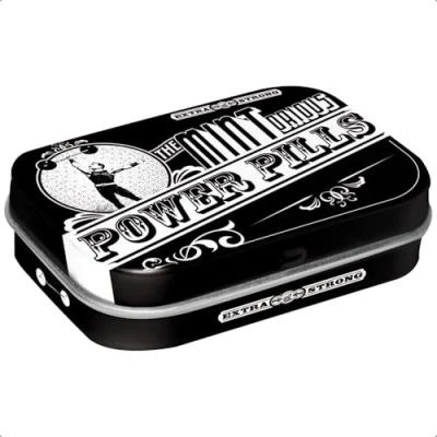 Abbildung von Nostalgic Art Retro Pillendose, 4 x 6 1,6 cm, Power Pills Geschenk Idee für Nostalgie Fans, mit Pfefferminz Dragees, Vintage Design