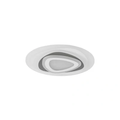 Abbildung von Lindby LED Deckenleuchte Rebeka, dimmbar, Leuchtmittel fest verbaut, Farbwechsel warmweiß / tageslicht, Modern, Metall, Kunststoff, weiß, anthrazit, opal, 1 flammig, inkl.
