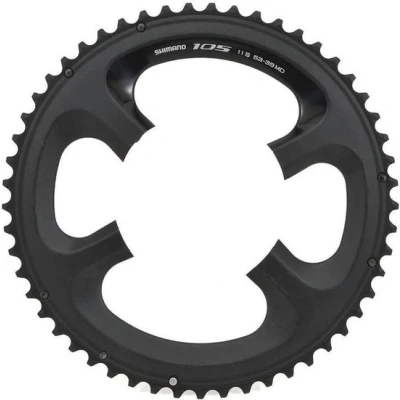 Abbildung von Kettenblatt 53z Shimano 105 FC 5800 MD Schwarz (für 52 36z)