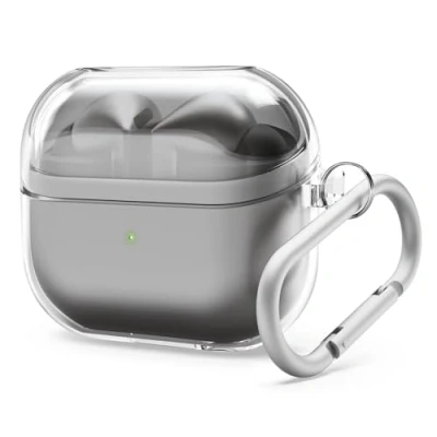 Abbildung von elago Kompatibel mit Samsung Galaxy Buds 3 Hülle &amp; Pro Hülle, Klarsichthülle Karabiner, Premium TPU Abdeckung, Drahtloses Laden, Kopfhörer Zubehör, für Männer, Frauen
