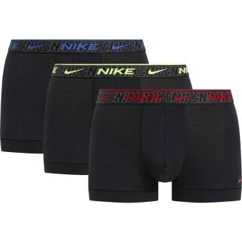 Abbildung von Nike Underwear Trunk 3 PACK Panties, Herren, Größe: Small, Black/multicolor