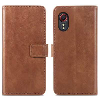 Abbildung von Samsung Galaxy Xcover 5 Hülle Kunstleder iMoshion Klapphülle Handyhülle Braun