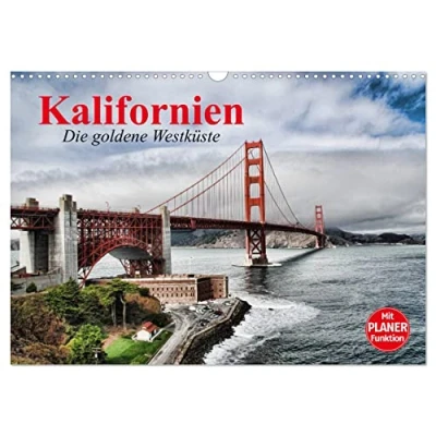 Abbildung von Kalifornien. Die goldene Westküste (Wandkalender 2025 DIN A3 quer), CALVENDO Monatskalender
