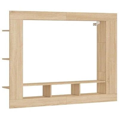 Abbildung von vidaXL TV Wand Schrank Sonoma Eiche 152x22x113 cm Holzwerkstoff, (1 St)