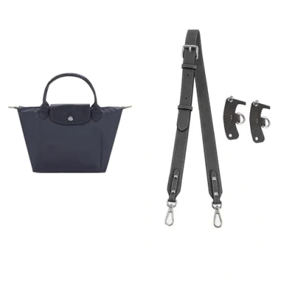 Abbildung von Gastinsave Handtaschengurte Ersatz, Leder Handtasche Crossbody Schultergurt Verstellbar für S/M/L Longchamp Tasche Frauen(Graphitgrau