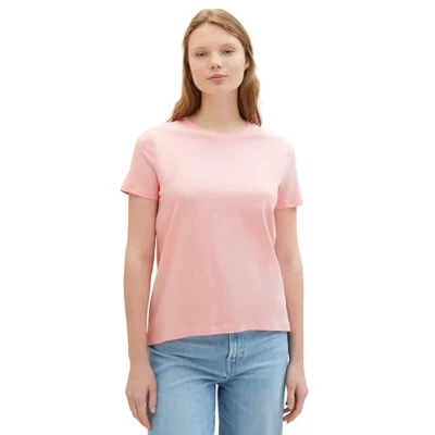 Abbildung von TOM Tailor Denim Tshirt basic, Damen, Größe: Medium, Crystal pink