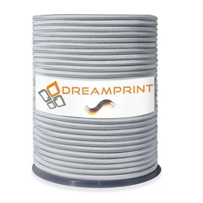 Abbildung von Dreamprint Expanderseil 100m Grau 8mm Ø Gummiseil, Planenseil, elastisches Seil für Innen &amp; Außen Wetterfest Reißfest Ideal Ladungssicherung, Planenbefestigung, Camping Outdoor