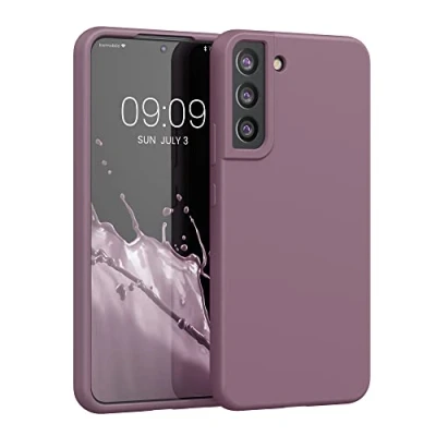 Abbildung von kwmobile Hülle kompatibel mit Samsung Galaxy S22 Plus Silikon Handy Case Handyhülle weiche Oberfläche kabelloses Laden Grape