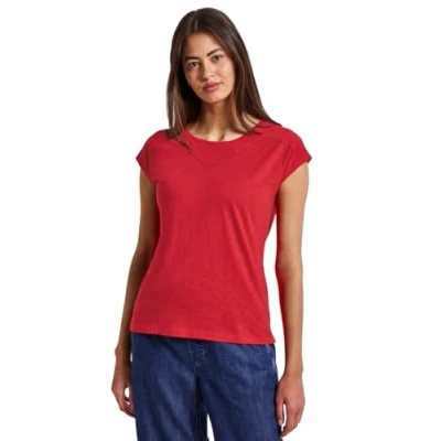 Abbildung von Street One Damen 3226375 Shirt mit Dekotape, Glory Red, 46
