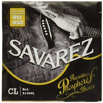 Abbildung von Savarez Saiten 668592 für Akustikgitarre Acoustic Phosphor Bronze Satz A140CL Custom Light .011 .052