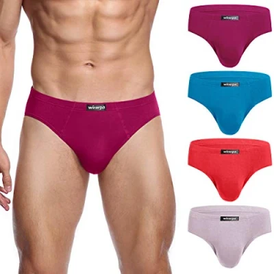 Abbildung von wirarpa Herren Slips Microfaser Männer Unterhosen 4er Pack Herrenslips Stretcken Unterwäsche Größe M