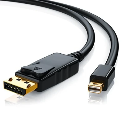 Abbildung von CSL Mini Displayport auf 1m inkl. Tonübertragung kompatibel mit Thunderbolt 1 und 2 Ports UHD 3840x2160 bei 30 Hz