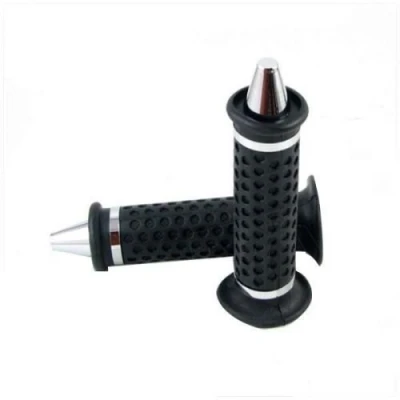Abbildung von Universal Lenkergriffe Griffe Tuning Schwarz Chrom Roller Scooter Motorrad
