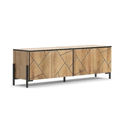 Abbildung von Vicco Lowboard Hatto, Eiche, 156.8 x 50 cm