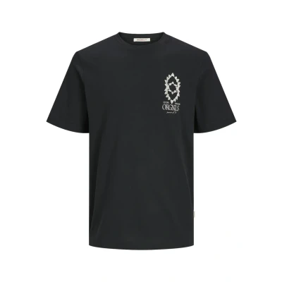 Abbildung von Jack &amp; Jones NOTO Graphic Kurzarm Tshirt print, Herren, Größe: Large, Schwarz