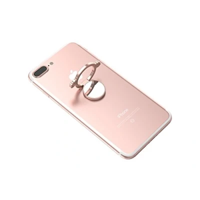 Abbildung von Kronya® 360 drehbarer Smartphone Fingerhalter Case Finger Griff Halter Halterung Handy Hülle Ring Ringhalter Ständer Tablet Kompatibel mit Apple iPhone iPad Samsung Galaxy 6 (Roségold)
