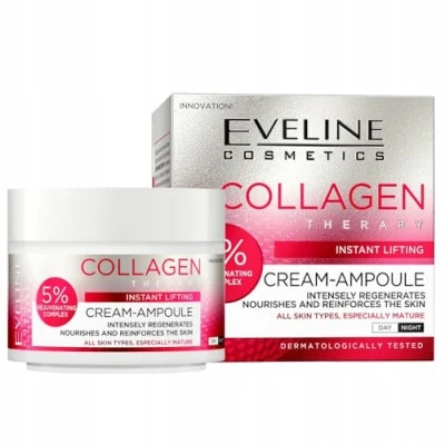 Abbildung von Eveline Cosmetics Creme Ampulle Kollagen Therapy Tag/Nacht 50ml