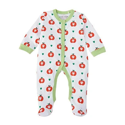 Abbildung von Bio Baby Schlafanzug 100% Baumwolle (kbA) GOTS zertifiziert, Apfel, 74/80