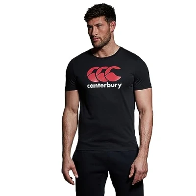 Abbildung von Canterbury Herren CCC Logo Baumwollmischung T Shirt Weiß/Rot/Schwarz XL