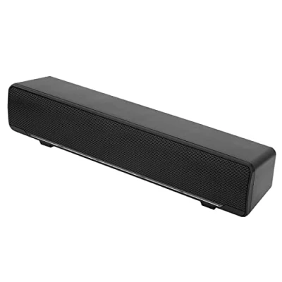 Abbildung von Tragbare Soundbar, Stereo Soundbar mit USB Kabel Musik Player, Bass Surround Soundbox 3.5 mm Audiostecker für PC, Mobiltelefone, Desktop, Laptop, Fernseher, Tablet MP3, MP4(Schwarz)