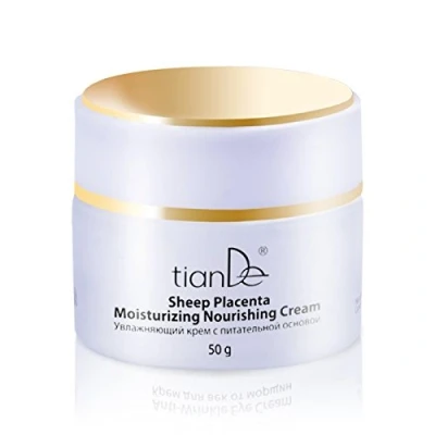 Abbildung von Revitalisierende Creme mit Placenta, Tiande 10304, 50g, Nährt, Feuchtigkeitsspendet Anti Aging Gesichtscreme für alle Hauttypen, hyaluronsäure und Vitamin C, Hautpflege sofortiger Wirkung
