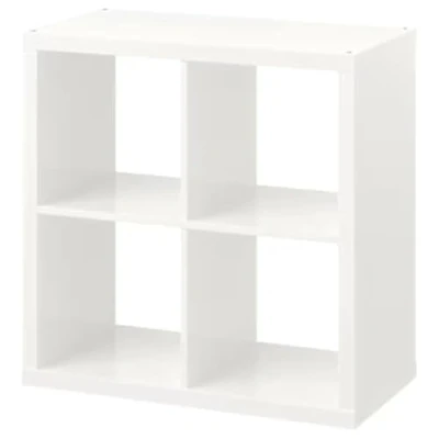 Abbildung von Kallax IKEA Regal Bücherregal 4er weiß (Glanz) Größe: 77 X cm