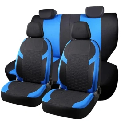 Abbildung von Chifeng Autositzbezüge Für Dacia Duster Jogger Logan Stepway Sandero Komplettset Polyester Autositzschoner (Blau)