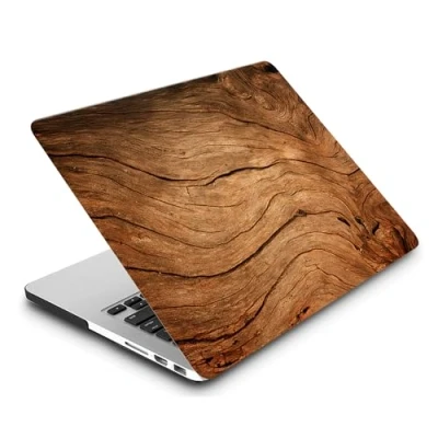 Abbildung von Hülle Kompatibel mit Neues MacBook Air 13 Zoll 2020 2019 2018 Freisetzung A1932 A2179 A2337 M1 Retina Display and Touch ID, Plastik Schützend Hartschale Snap Case, Holz