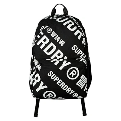 Abbildung von Superdry Unisex Adult 91 Bags_Code Essential Montana, Black/Optic AOP