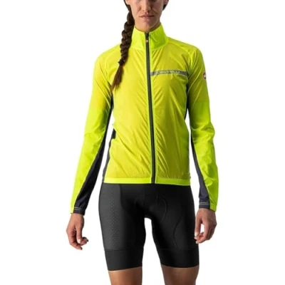 Abbildung von CASTELLI Damen Squadra St. W Jkt Jacket, Gelbes Fluo/Dunkelgrau, M EU