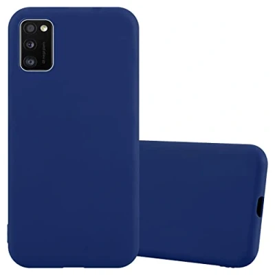 Abbildung von Cadorabo Hülle kompatibel mit Samsung Galaxy A41 Schutzhülle TPU Silikon Case Candy Design Slim Kratzfest Weiche Gummi Rundumschutz für in Blau