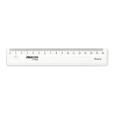 Abbildung von ARISTO Lineal GEOCollege AR23017, mit Millimeter / Zentimeter Skala und Tuschekante