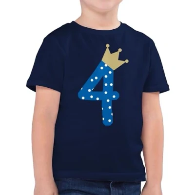 Abbildung von Shirtracer T Shirt Vier Krone Junge Vierter (1 tlg) 4. Geburtstag