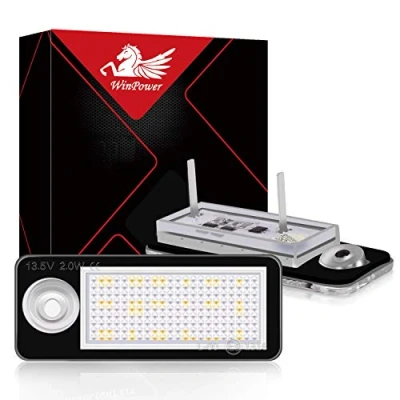 Abbildung von WinPower Kennzeichenleuchten 18SMD Nummernschild Glühbirne 6000K Weiß Fehlerfrei für A4 S4 RS4 A6 S6 RS6, 2 Stück
