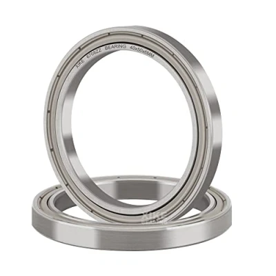 Abbildung von XiKe 2 Stück 6708ZZ Kugellager Abgedichtet 40x50x6mm Vorgeschmiert und Metall Doppeldichtung, 6708 2Z Rillenkugellager aus Chromstahl.