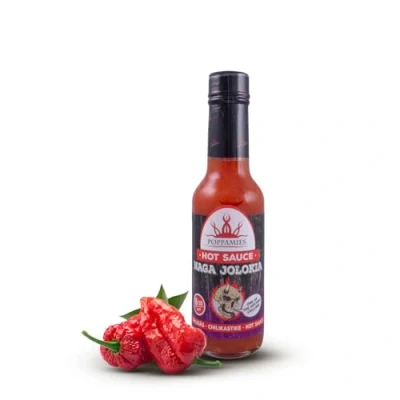 Abbildung von Poppamies Naga Jolokia Hot Sauce glutenfrei, laktosefrei, vegan würzig: 8/10 150ml