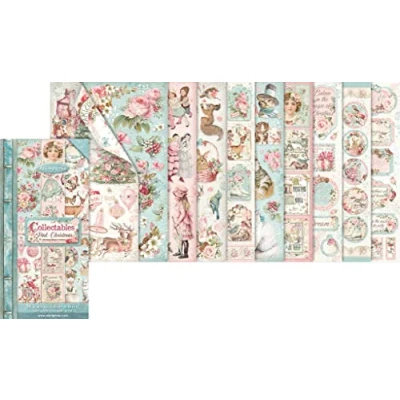 Abbildung von Stamperia Pink Christmas 6x12 Inch Paper Pack (SBBV09) (DISCONTINUED)