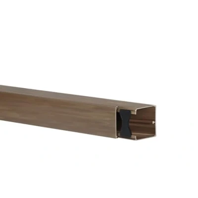 Abbildung von 10m KOMIB Kabelkanal/Kabelkanäle/Kabelführung Verschiedene Größen und Farben Schraubbar 5 x 2m Stangen (Braun Holz Design, 60 mm)