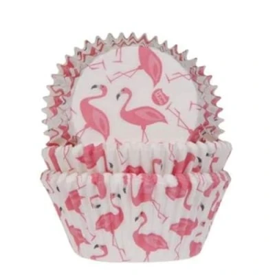 Abbildung von House of Marie 50 Muffinförmchen Flamingo Aloha Sommer aus Papier