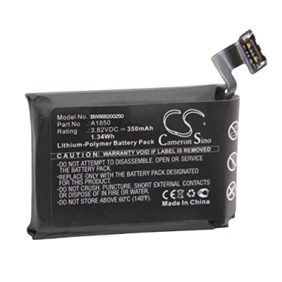 Abbildung von vhbw 1x Akku Ersatz für Apple A1850 Smartwatch Uhr Fitnessarmband (350 mAh, 3,82 V, Li Polymer)
