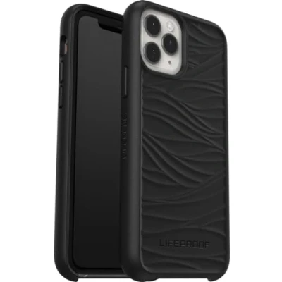 Abbildung von LifeProof Wake Hülle für iPhone 11 Pro, stoßfest, Sturzschutz bis 2 Meter, schlanke schützende Hülle, Nachhaltig hergestellt aus recyceltem Ozeanplastik, Schwarz